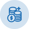 stack of coins icon illustration