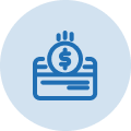 debit or credit card icon illustration