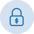 secure lock icon illustration