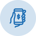 mobile banking icon illustration